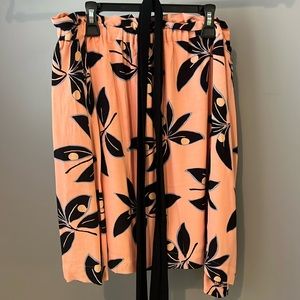 NEW LOFT Coral Floral Skirt, Large